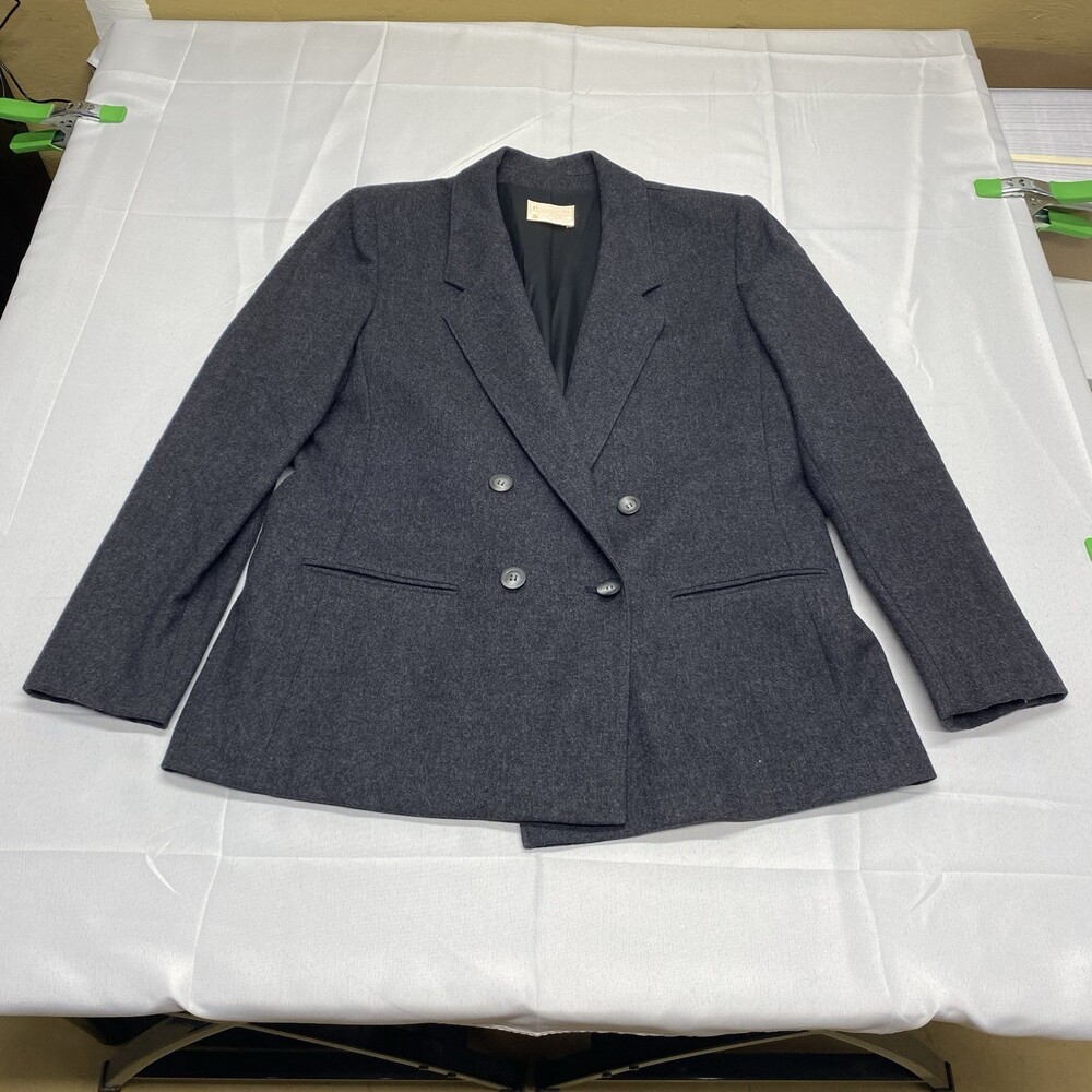 VTG Pendleton Women's 100% Virgin Wool Double-Breasted Blazer and Skirt Suit Set